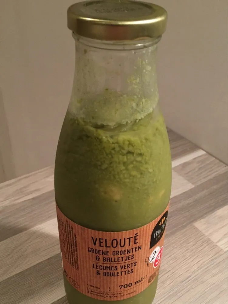 Velouté légumes verts et boulettes