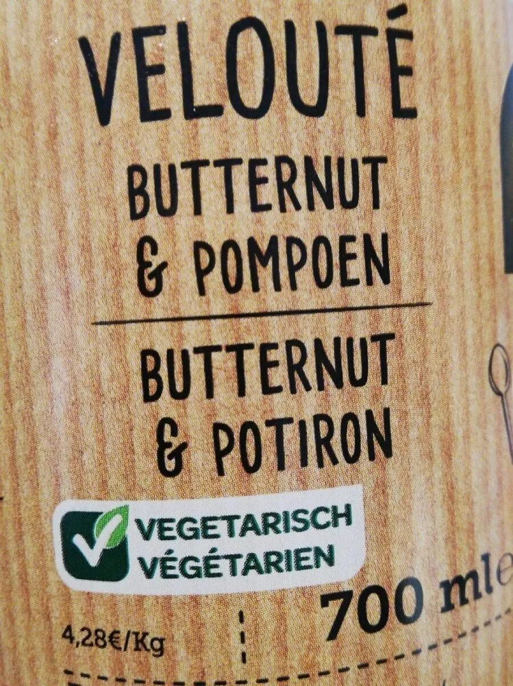 Velouté butternut et potiron