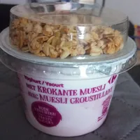 Yaourt avec muesli croustillant