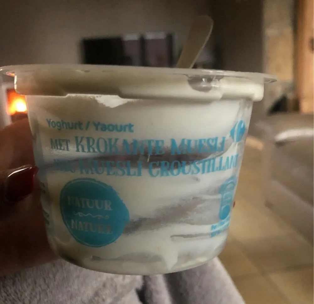 Yaourt nature avec muesli