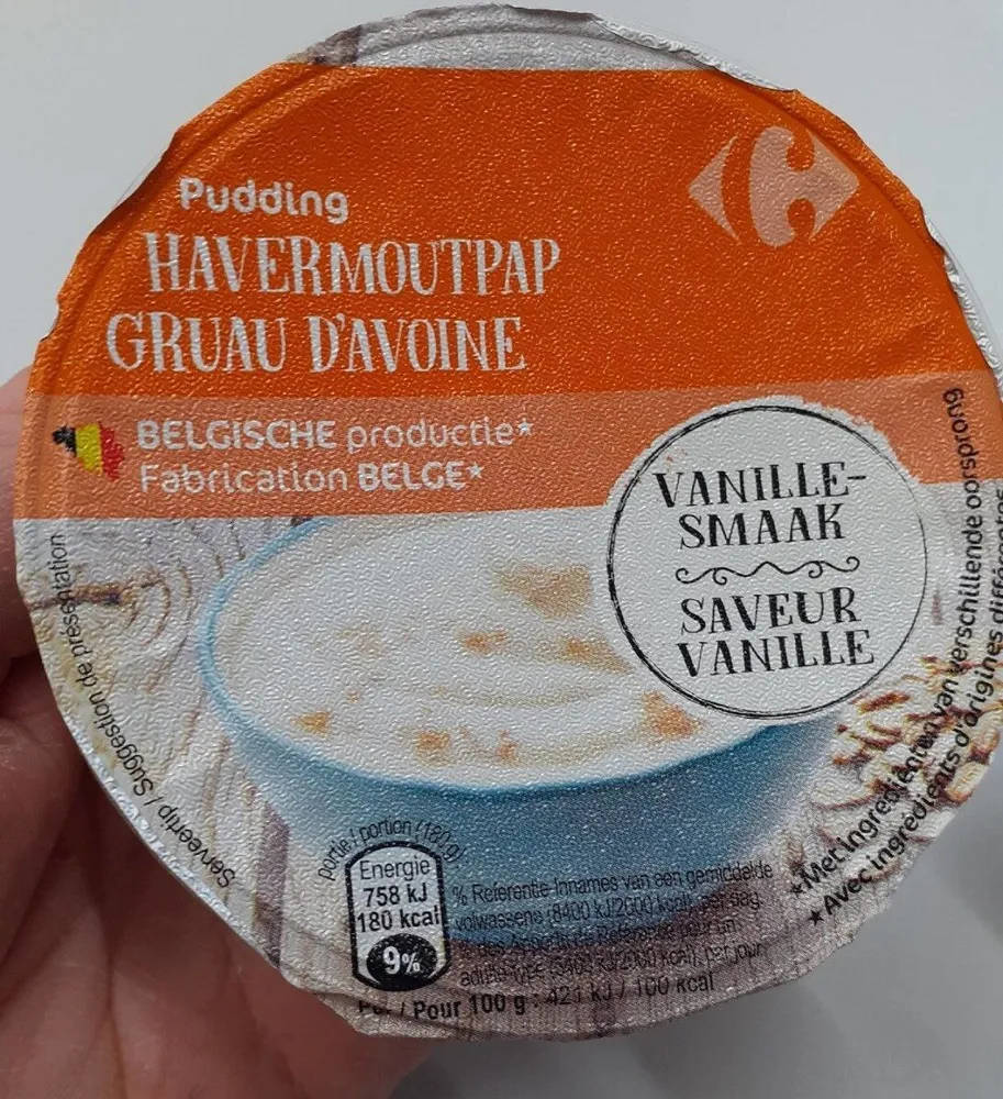 Pudding gruau d'avoine