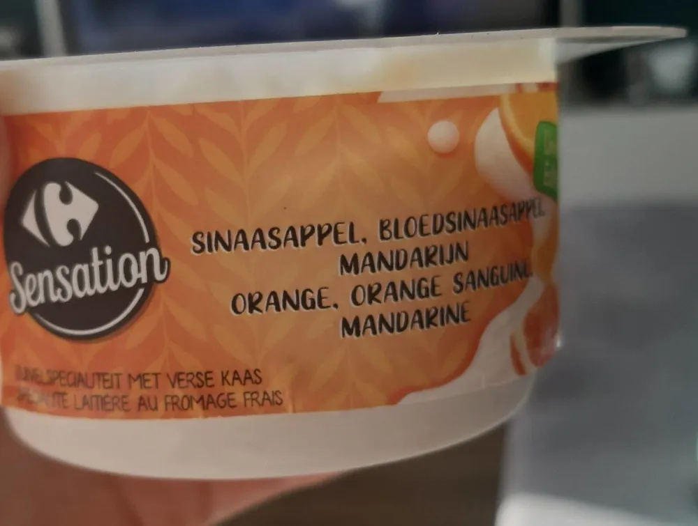 Fromage frais à l'orange, orange sanguine et mandarine