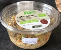 Little salad blé, orzo et mousse de tomate