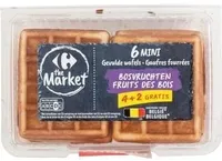 Carrefour Mini Gaufres aux Fruits des Bois 4+2