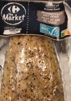 Filet de bar (fumé) au poivre