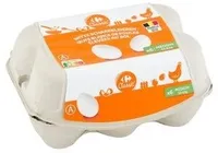 Carrefour Classic' Œufs Blancs Élevées au Sol Medium 6 Pièces