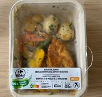 Carottes, Haricots, Grenailles & poulet a la moutarde