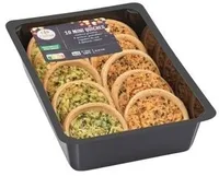 Carrefour Extra Mini Quiches Légumes du Sud & Épinards-Chèvre 10 Pc