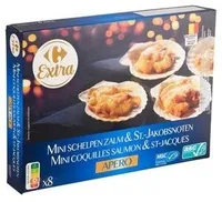 Carrefour Extra Mini Coquilles Saumon & St-Jacques Apero 8 Pièces