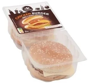 Carrefour Classic' Chicken Burger avec Gouda 2 Pièces