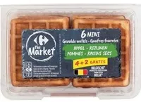 Carrefour Gaufres Fourrées Pommes Raisins 4+2 pc