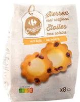 Carrefour Original Etoiles aux Raisins au Beurre 8 Pièces