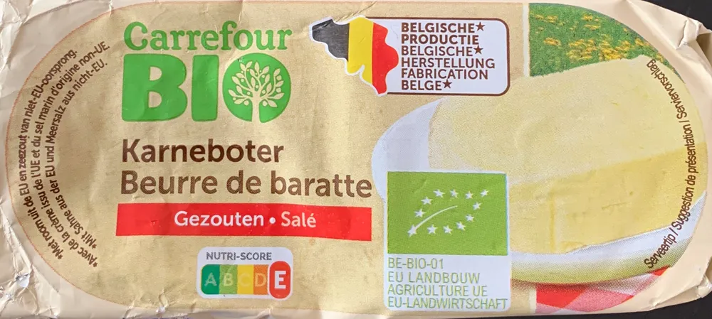 Carrefour Bio Beurre de Baratte Salé