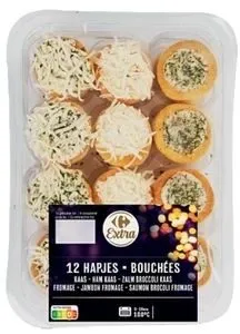 CAR Bouchées apéritives (fromage, jambon-fromage, saumon-brocoli) 12 pces