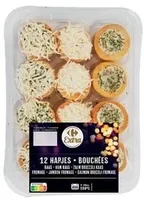 CAR Bouchées apéritives (fromage, jambon-fromage, saumon-brocoli) 12 pces