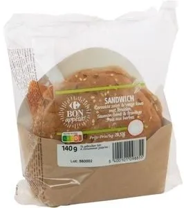 CAR Bun saumon fumé fromage frais