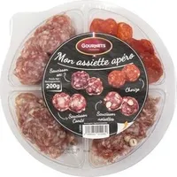 CAR Assiette apéro – saucisson nature, aux noisettes, au Comté et chorizo