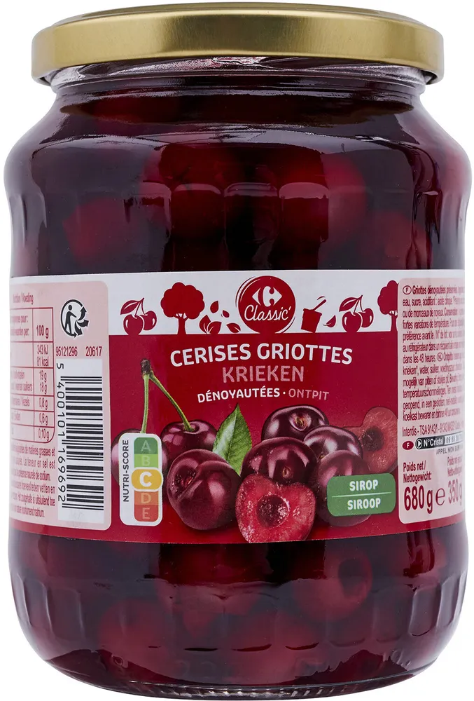 Cerises Griottes Dénoyautées
