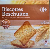 Biscottes à la farine complète 57%