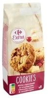 Carrefour Extra Cookies Chocolat Blanc & Canneberges 8 Pièces