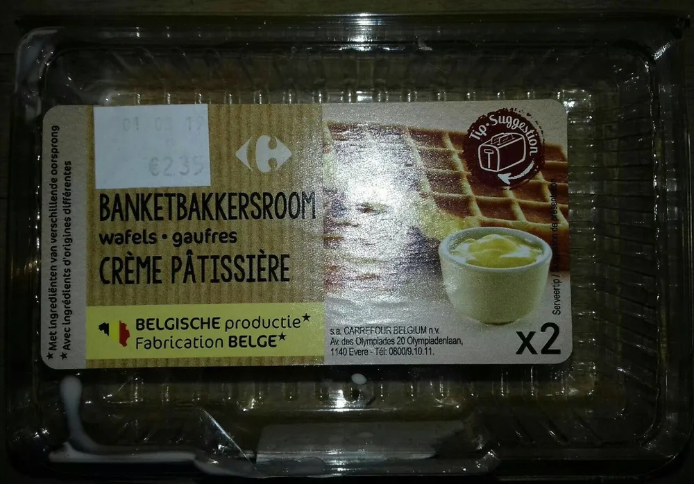 Gaufres crème pâtissière