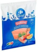 Carrefour Classic' Surimi Bâtonnets Saveur Crabe 12 Pièces
