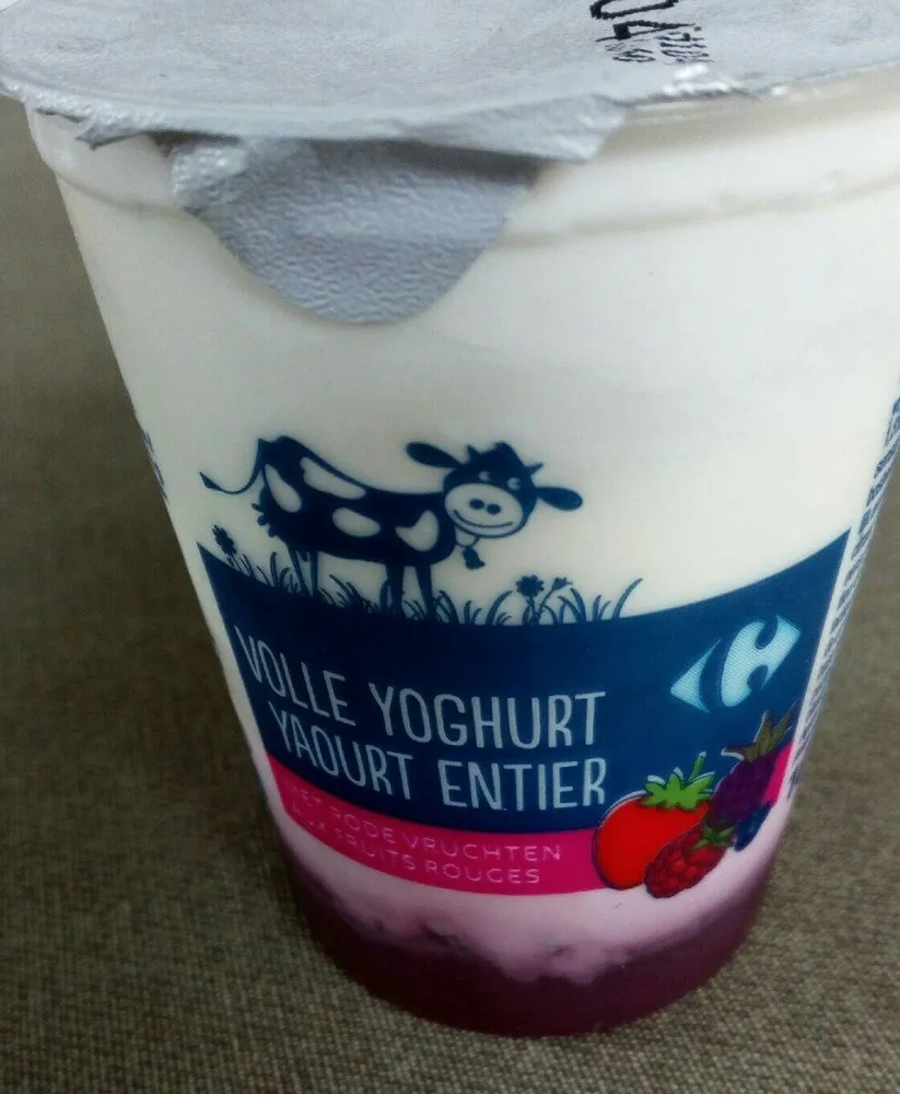 Yaourt entier aux fruits rouges