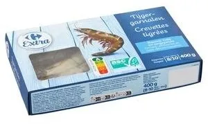 Carrefour Extra Crevettes Tigrées 8-10 Pièces