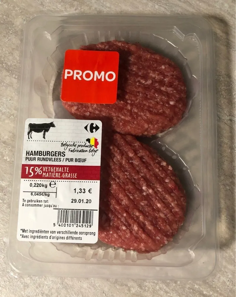 Hamburger 15% MG