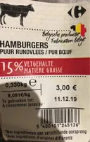 Hamburgers pur boeuf