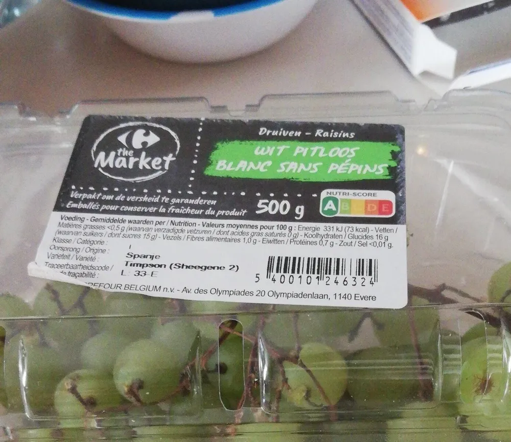 Raisins blanc sans pépins