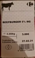 Beefburger 5% MG