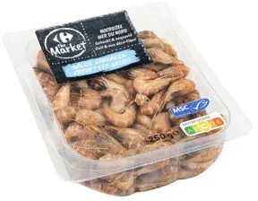 Carrefour The Market Crevettes Grises Cuit & Non Décortiqué MSC