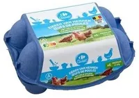 Carrefour Classic' Œufs de Poules Élevées en Plein Air Medium 6 Pièces