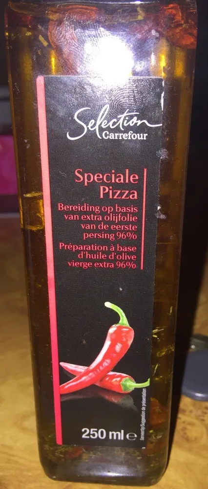 speciale pizza-huile d'olive pimenté