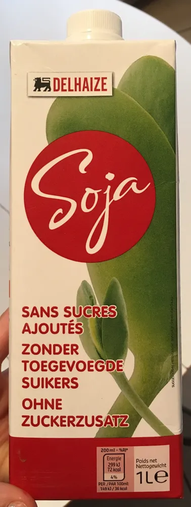 Soja sans sucres ajoutés