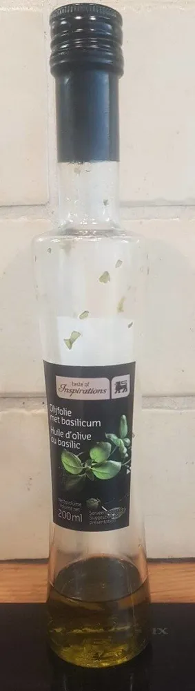 Huile d'olive au basilic