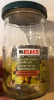 Olives vertes denoyautees farcies aux amandes