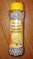 Perles argentées alimentaire