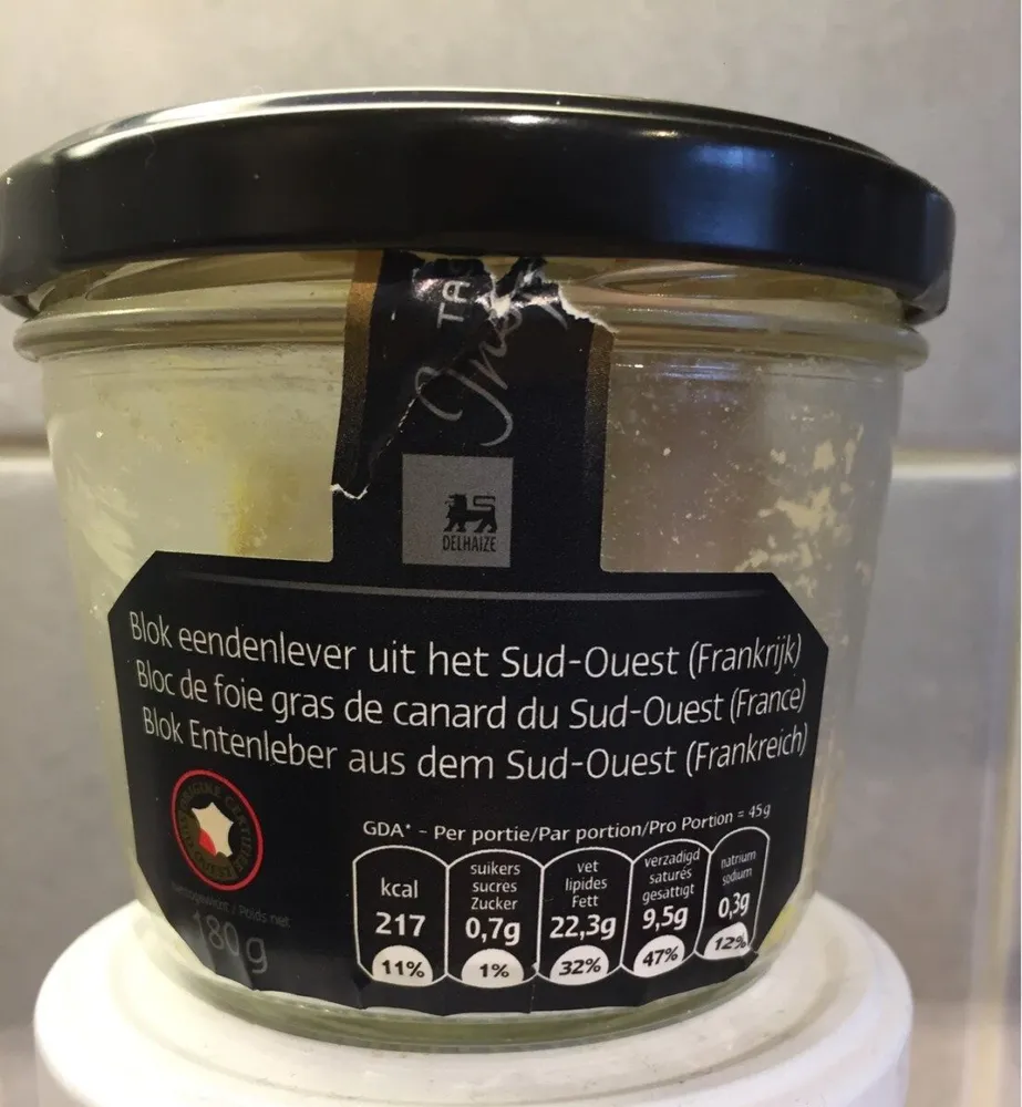 Bloc de foie gras du Sud-Ouest (France)