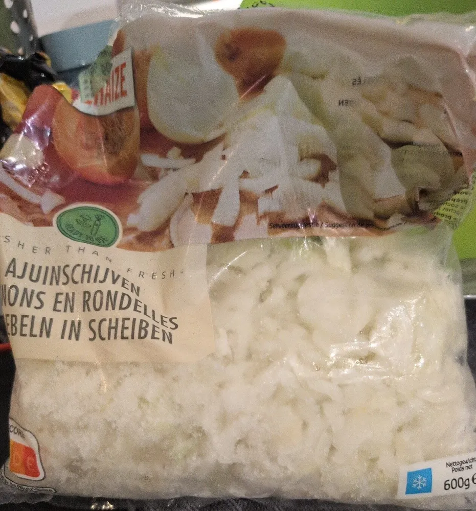 Oignons en rondelles