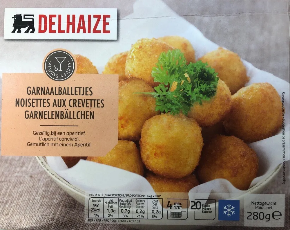 Noisettes aux crevettes