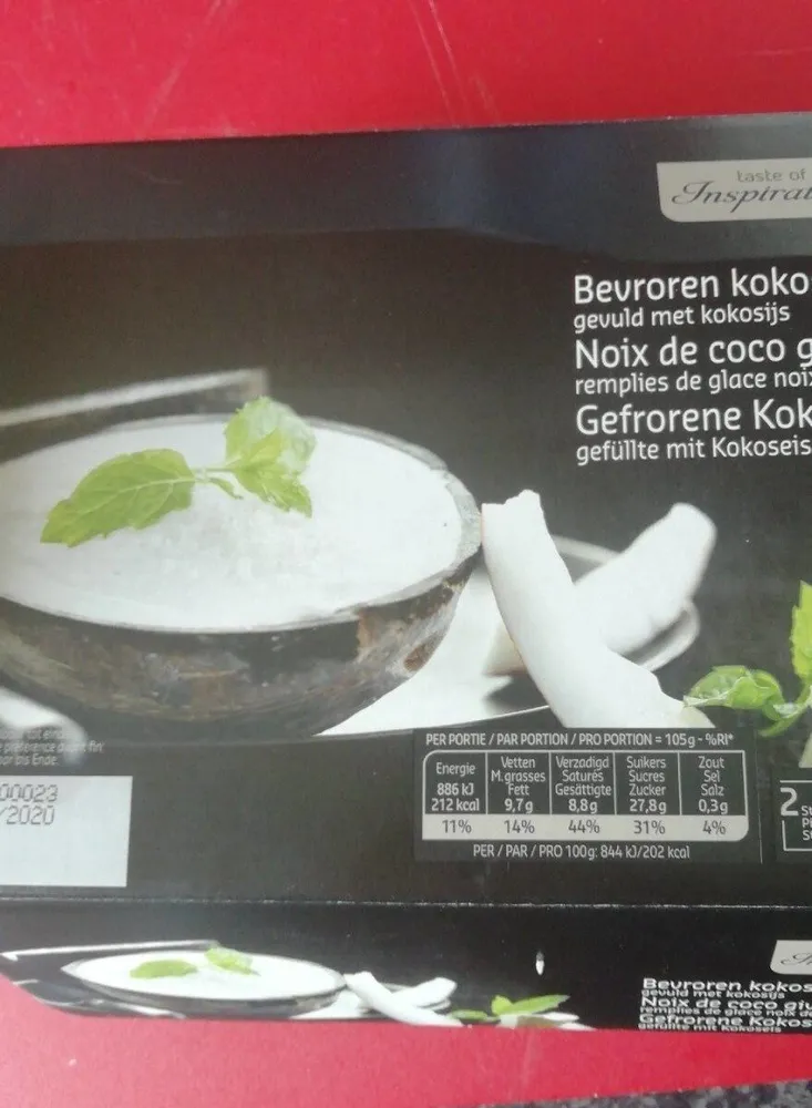 Noix de coco givrées