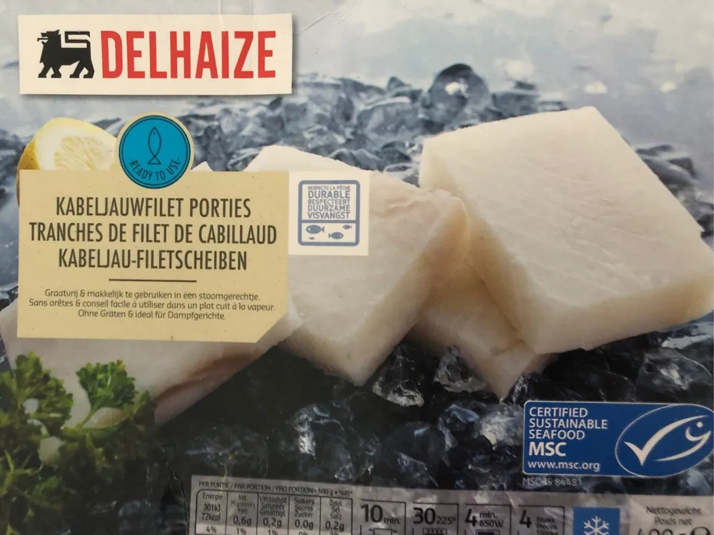 Tranches de filets de cabillaud