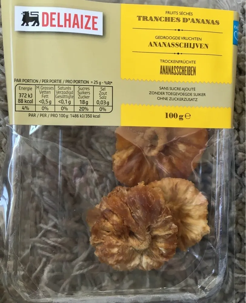 Tranches ananas sechés