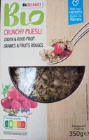 Bio crunchy muesli zaden & rood fruit
