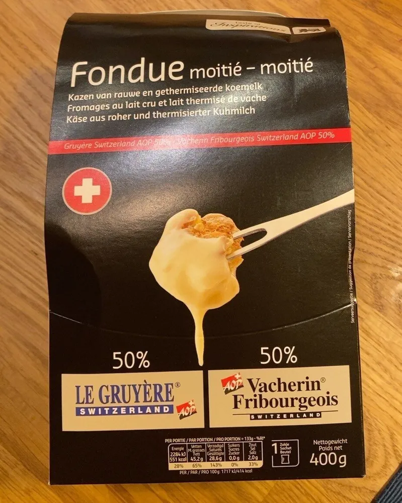 Fondue Suisse moitié-moitié