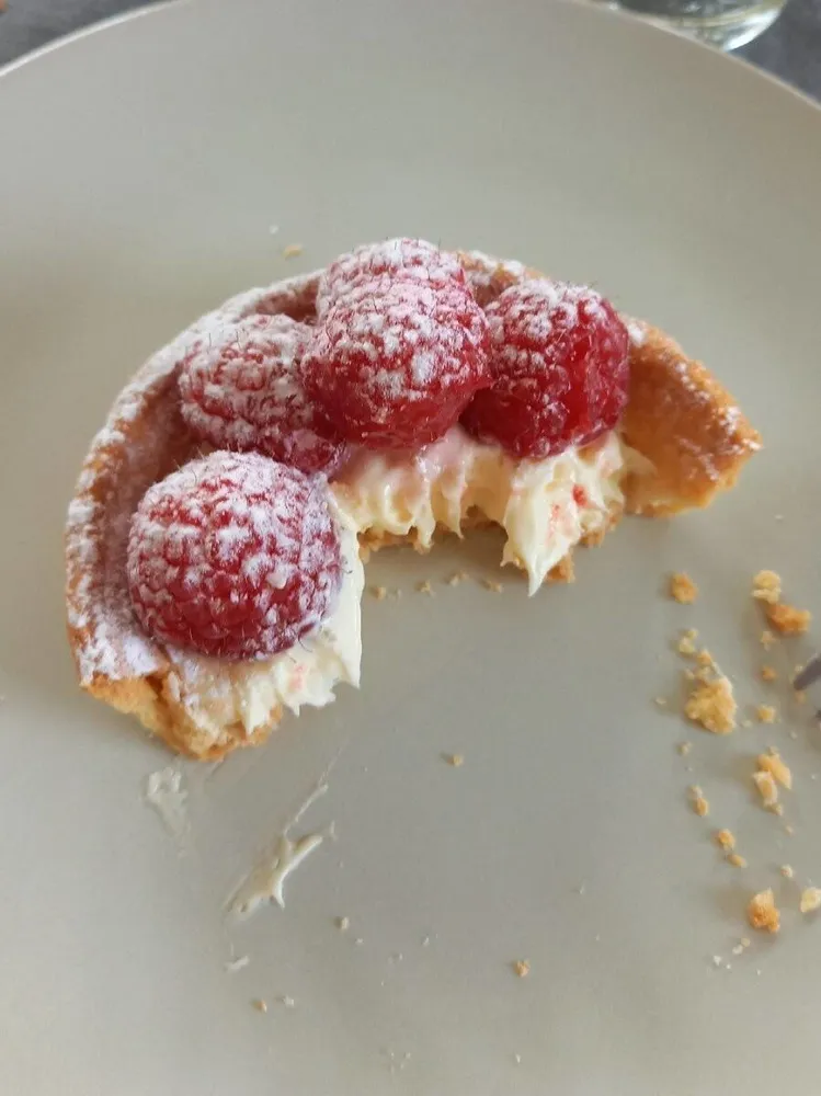 Croûte framboises fraîches