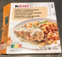 Filet de poulet, sauce estragon et pommes de terre rissolées