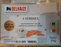 6 verrines - Tartare de saumon au tzatziki